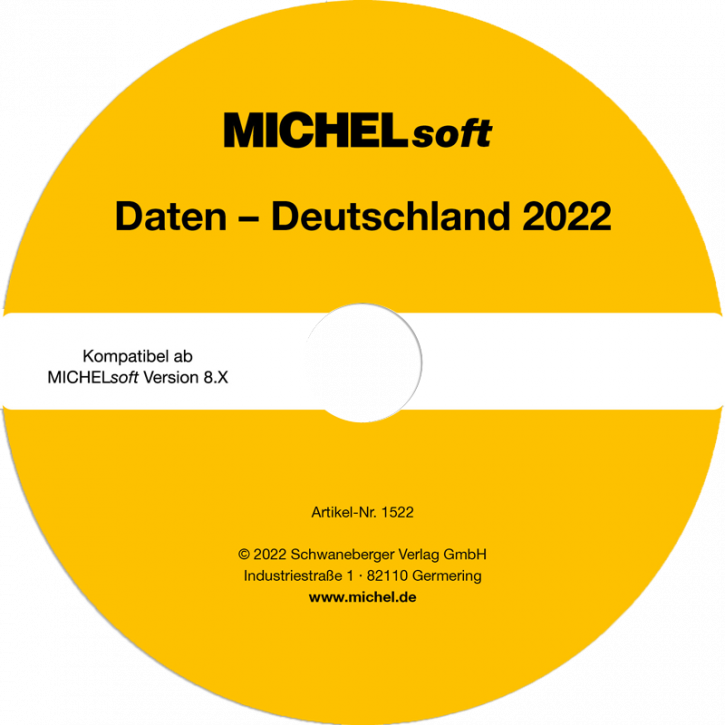 MICHEL-Daten/Update 2022 Briefmarken Deutschland – für Soft