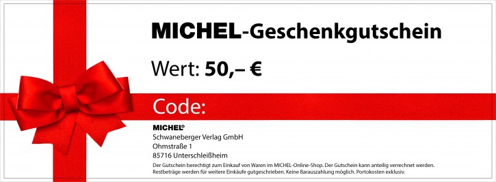 Geschenkgutschein für MICHEL-Produkte 50,-- €